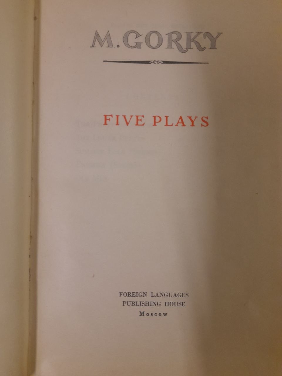 Five Plays