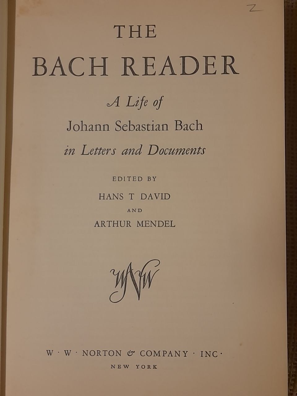 The Bach Reader