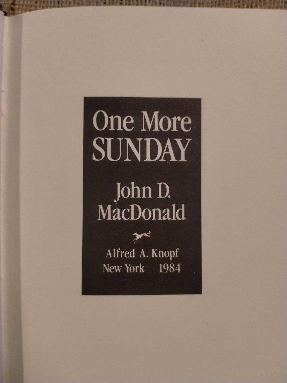 One More Sunday
